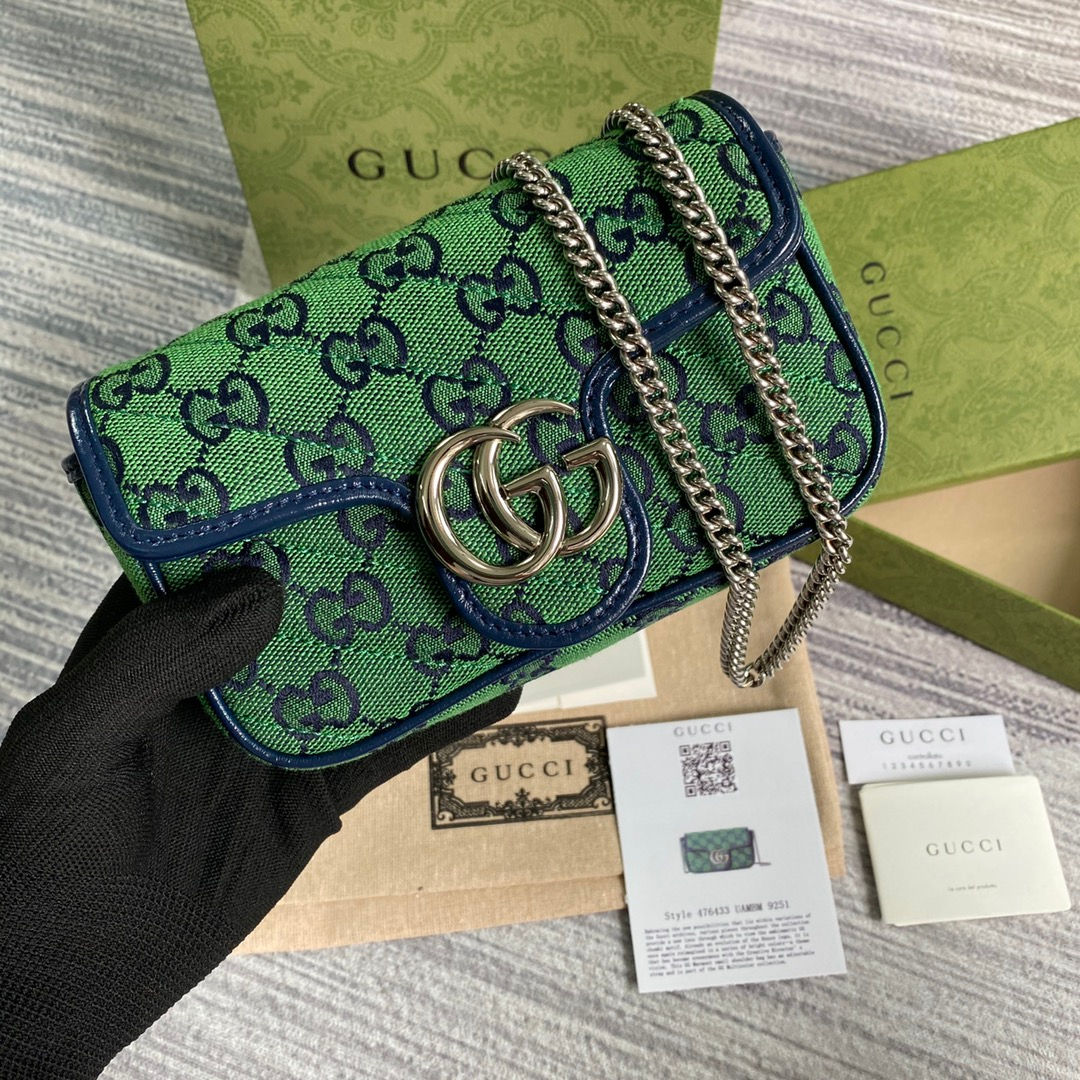 Gucci GG  Marmont Canvas Mini Green