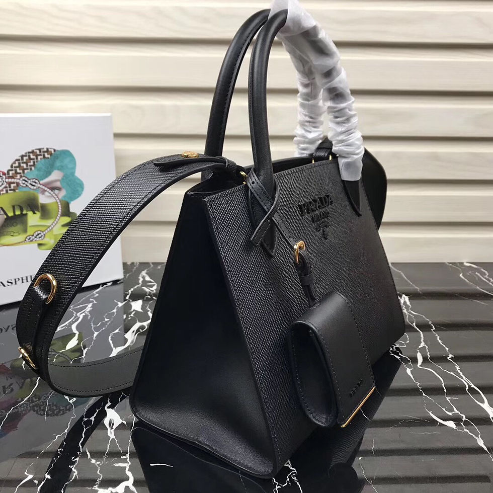 Thumbnail: Prada Top Handle Bag Black Medium