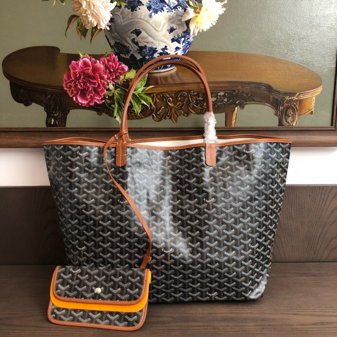 Goyard Saint Louis Tote Bag Black & Brown