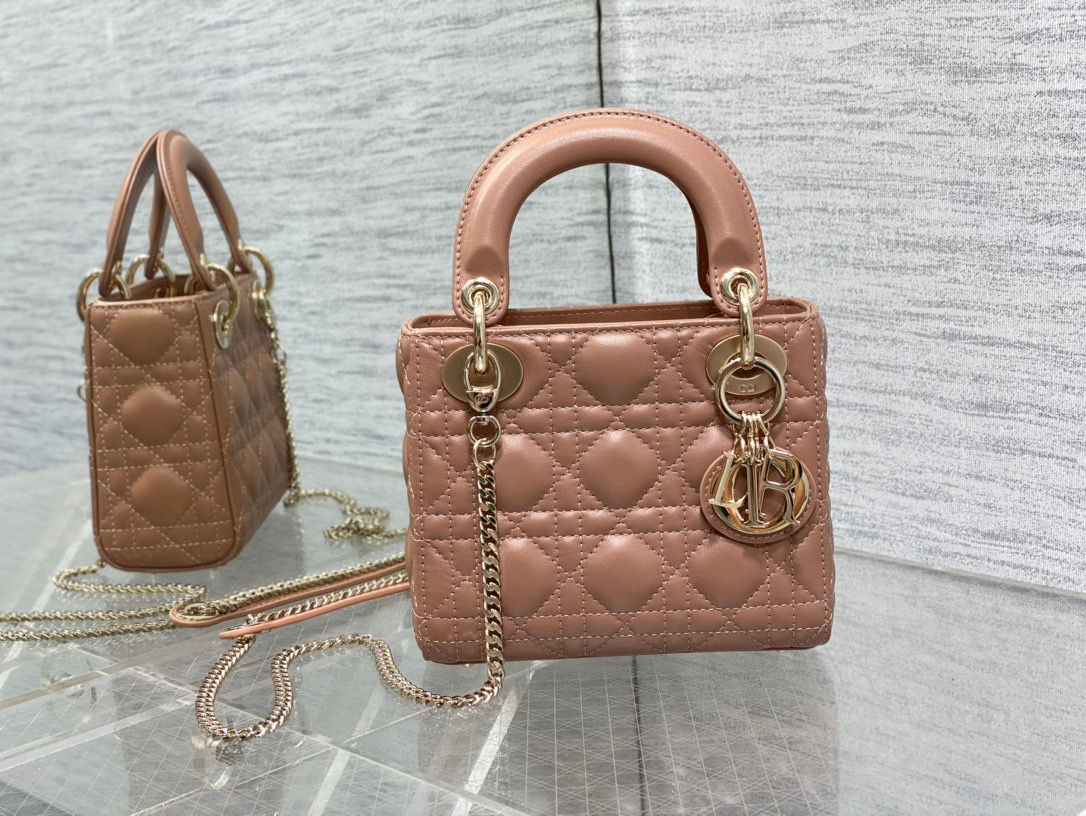 Christian Dior Lady Dior Handbag Pink