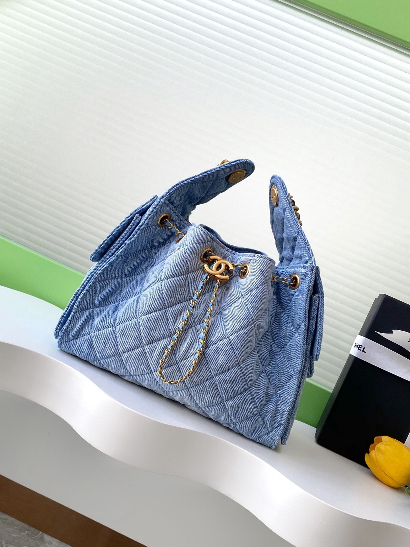 Chanel 25 Shoulder Bag Blue