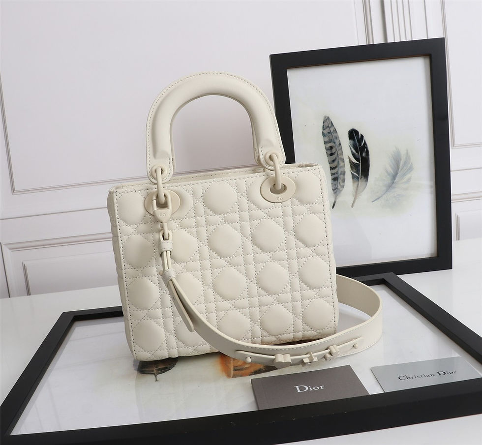 Thumbnail: Christian Dior Lady Dior My ABCDior Handbag Ultramatte White