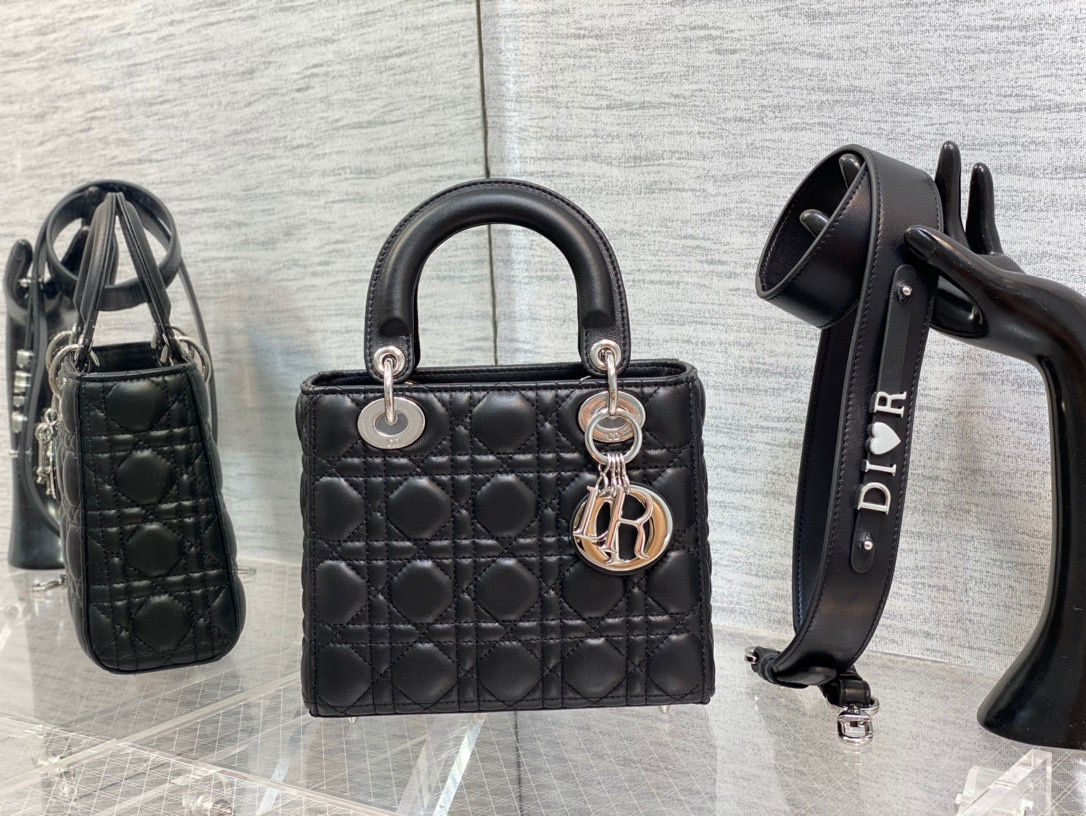 Christian Dior Lady D-sire Handbag Black