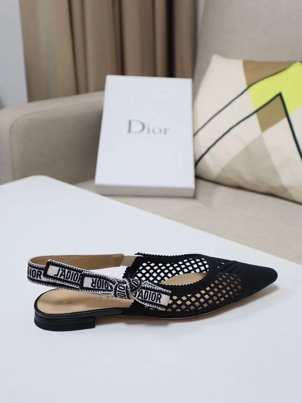 Thumbnail: Christian Dior J'Adior Slingback Flat Black