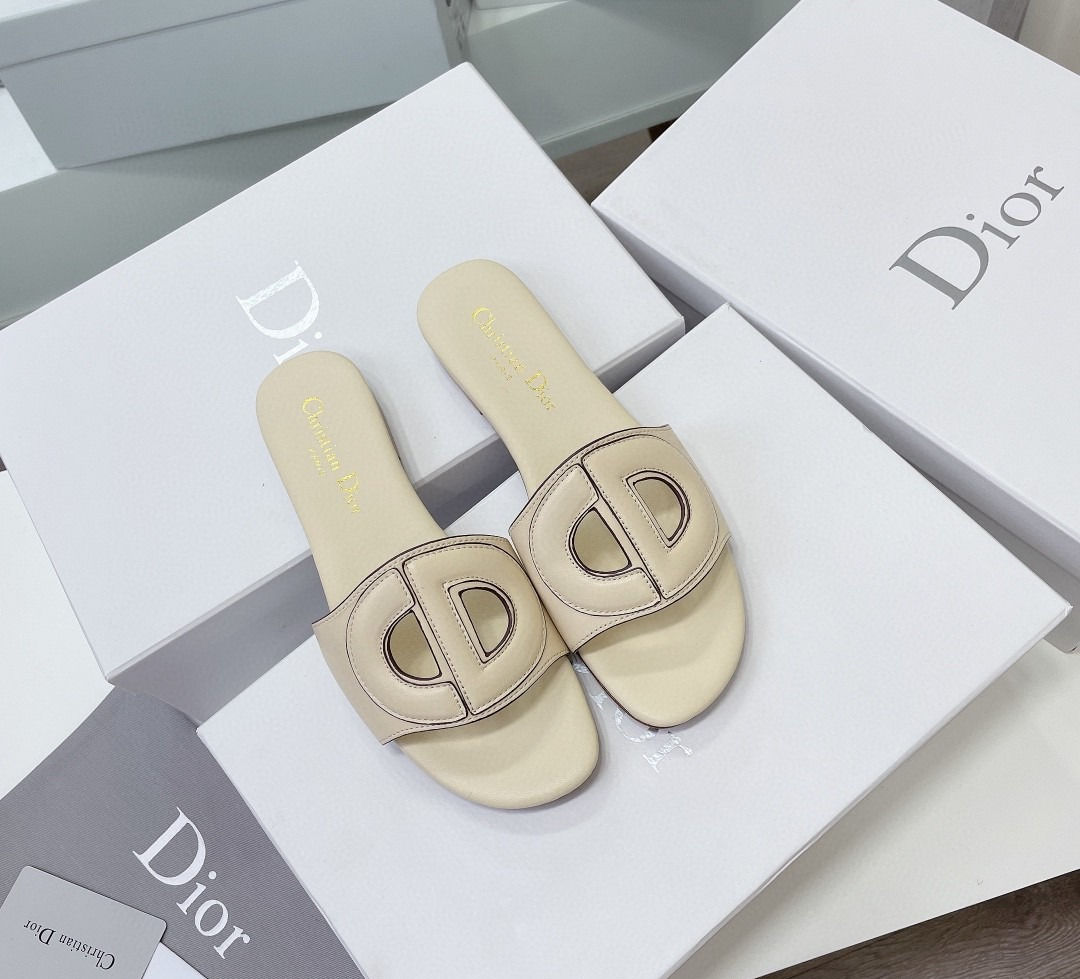 Christian Dior D-Club Slide Off-White