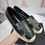Thumbnail: YSL Logo Black Gold Espadrilles