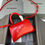 Thumbnail: Balenciaga Hour Glass Shoulder Bag Red Mini