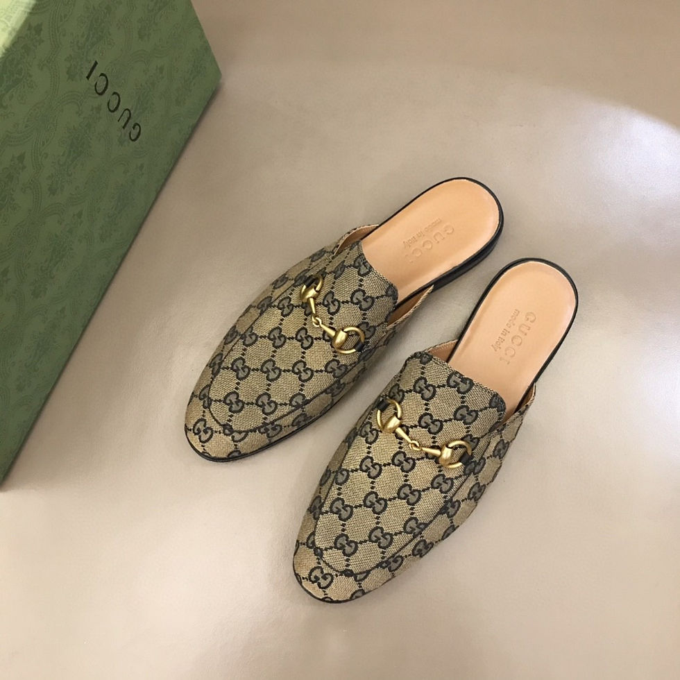 Thumbnail: Gucci Horsebit Princetown Monogram Mule Slippers Brown