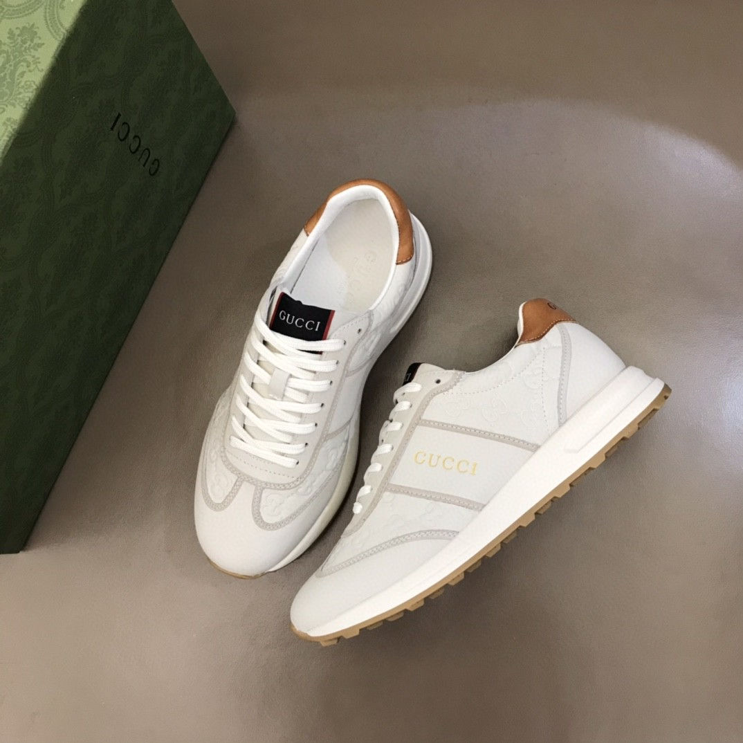 Gucci Monogram Rubber Sneakers White