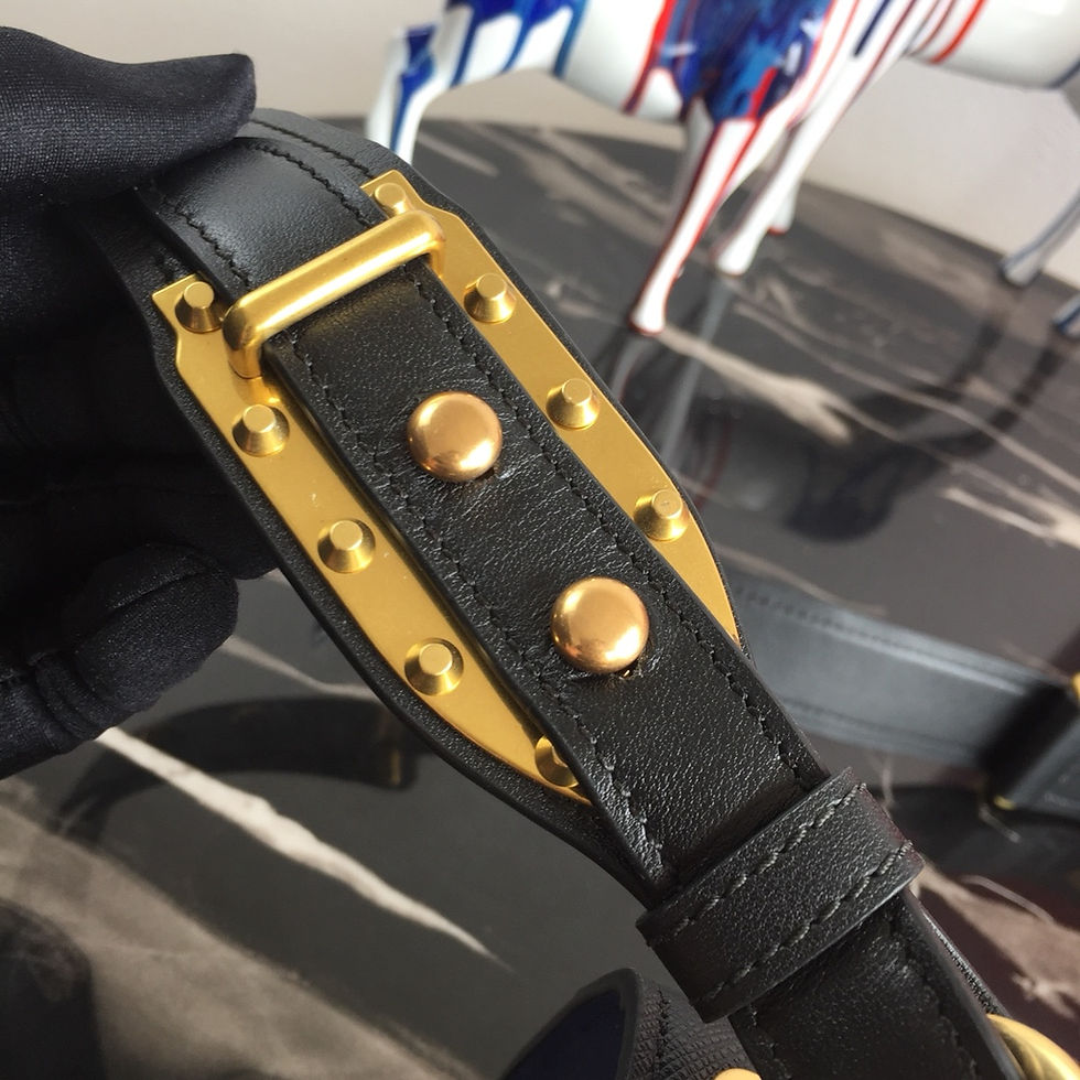 Thumbnail: Prada Cahier Leather Bag Blue Mini