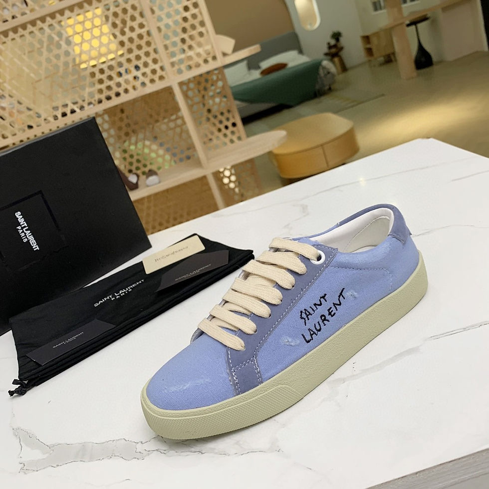 Thumbnail: YSL Logo Blue Black Sneakers