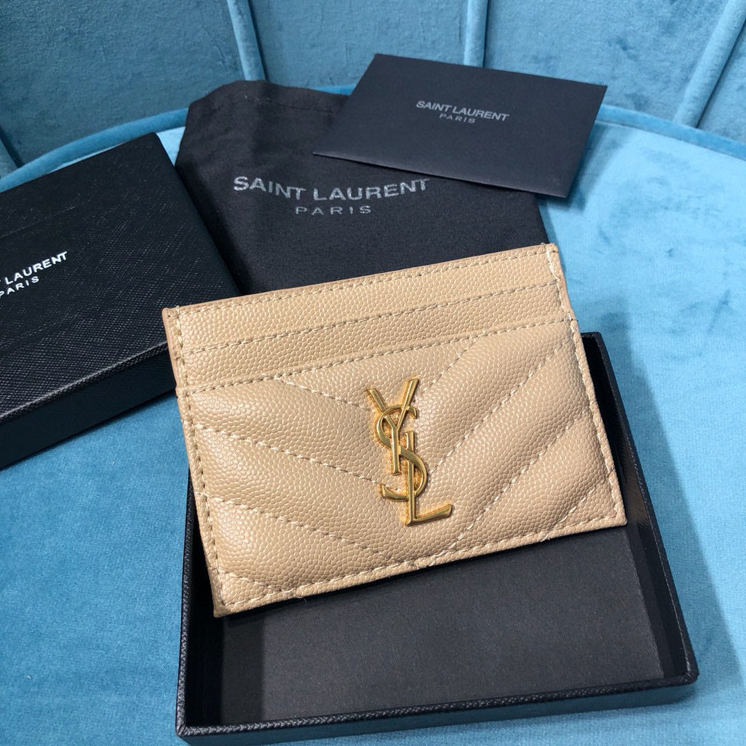 YSL Cardholder Beige 25