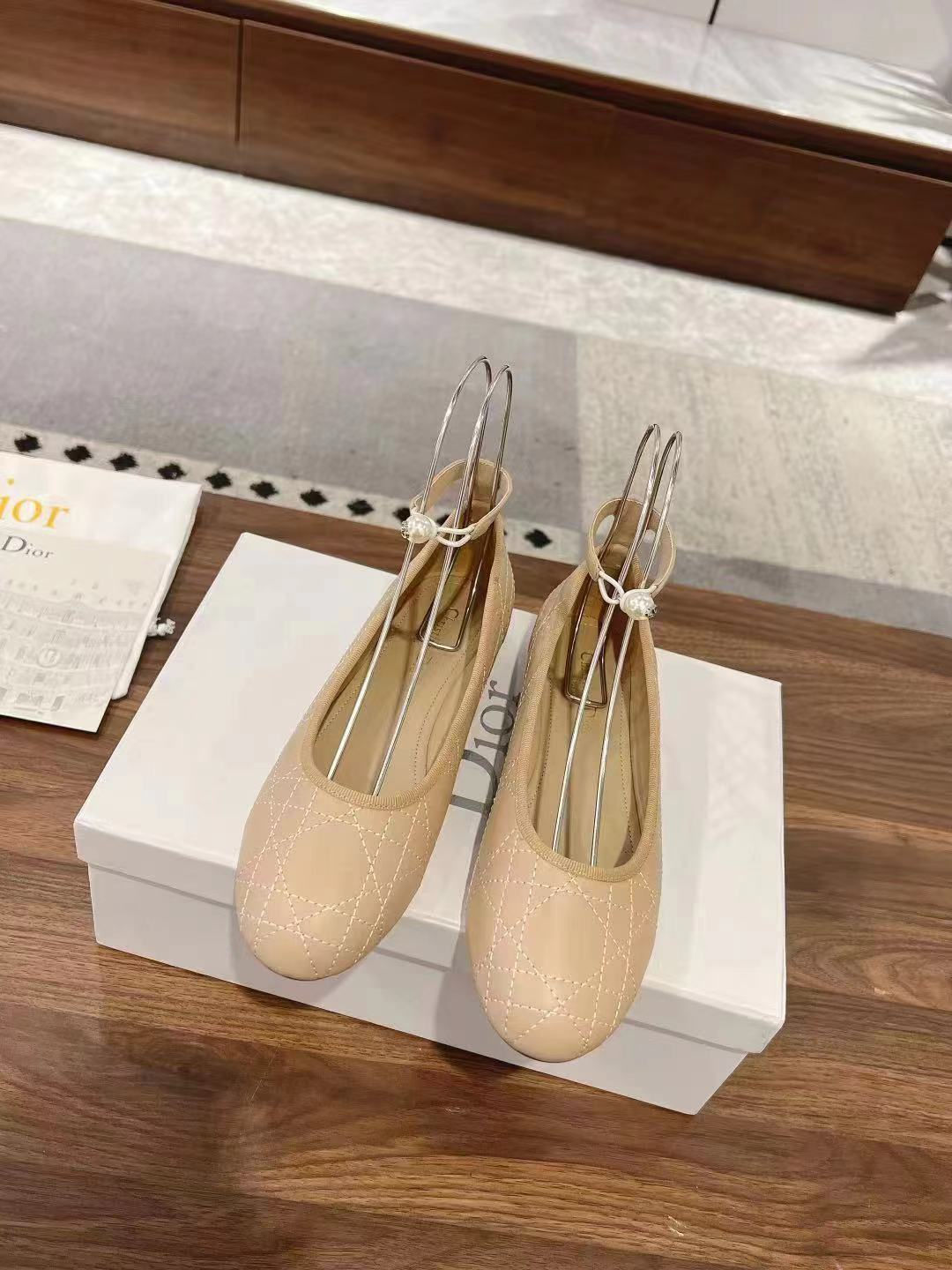 Christian Dior Ballet Flat Beige