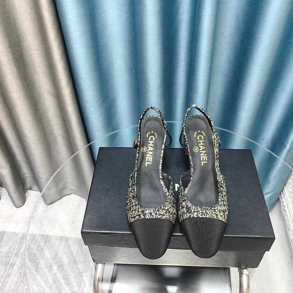 Thumbnail: Chanel Slingback Shoe Black & White