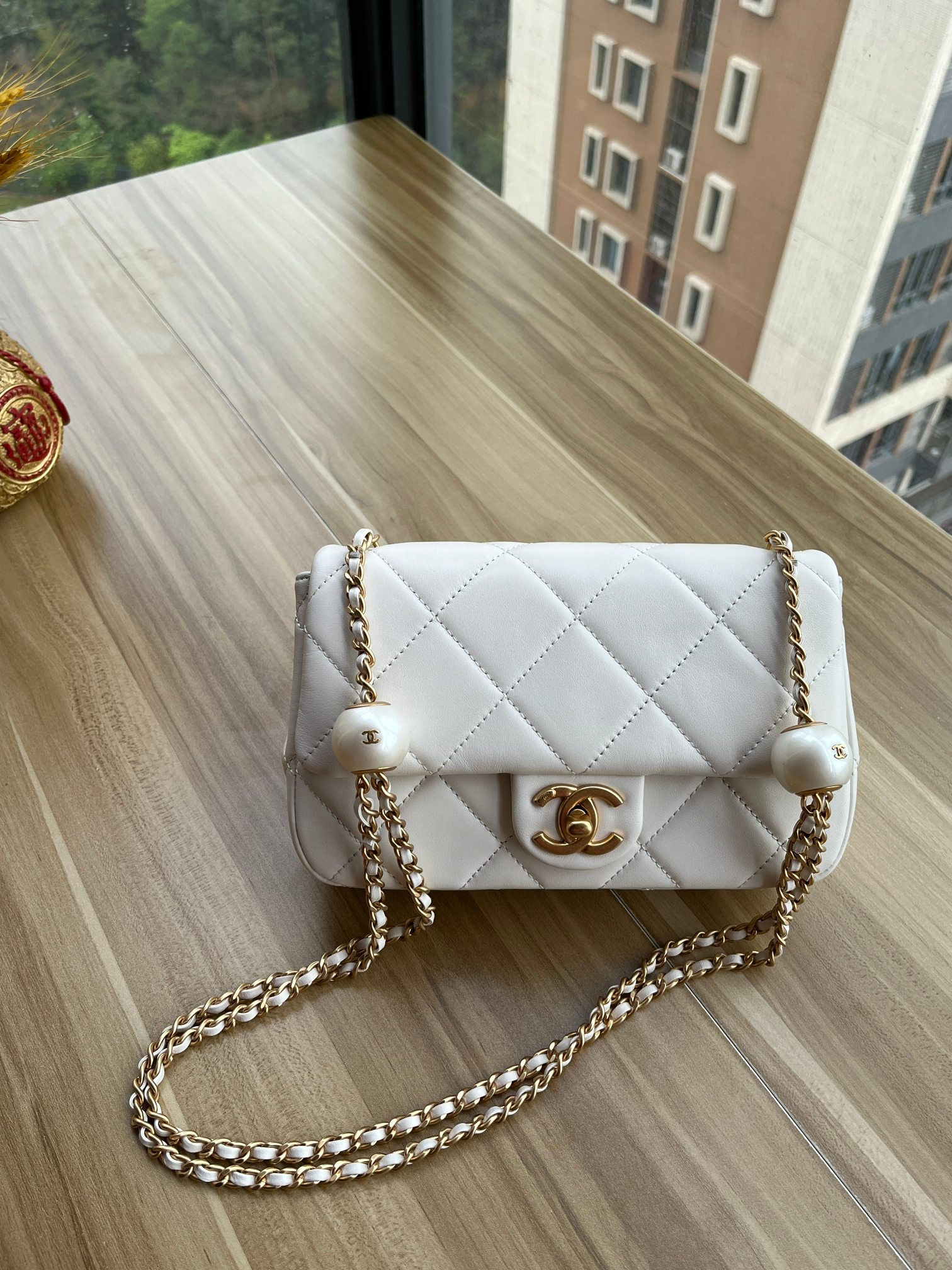 Chanel Classic Shoulder Bag White