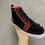 Thumbnail: Christian Louboutin - Louis Spike Olato HighTop Flat Black and Red