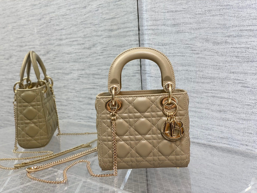 Christian Dior Lady Dior Handbag Beige