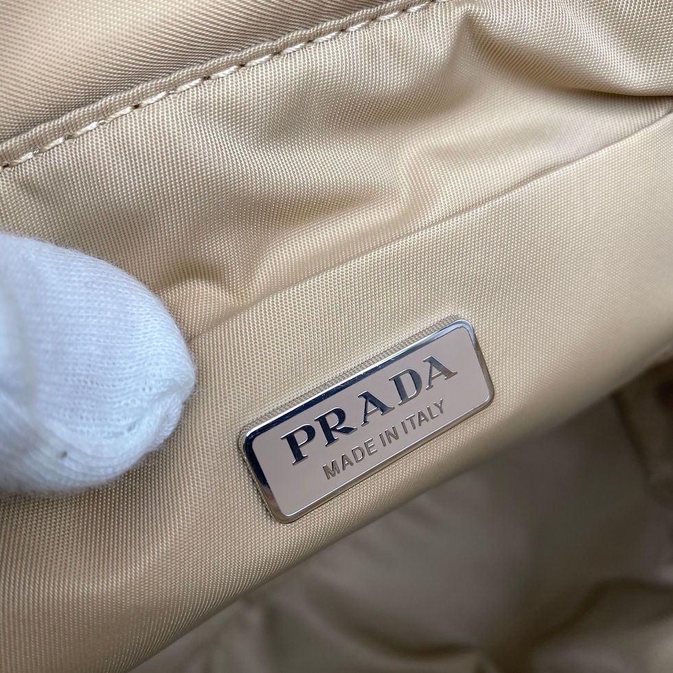 Thumbnail: Prada Ruched Shoulder Bag Brown Small