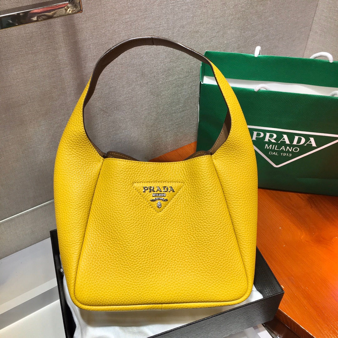 Prada Leather Bag Yellow Small