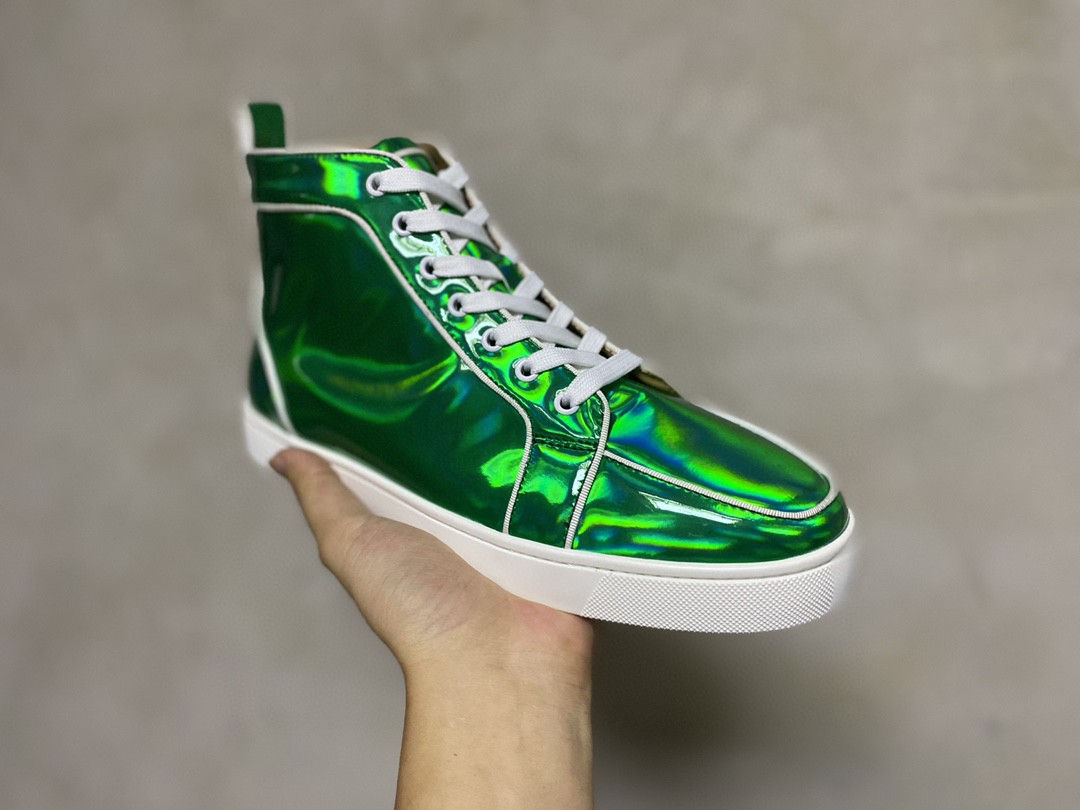 Christian Louboutin - Louis Orlato Rantus High Top Flat Patent Green