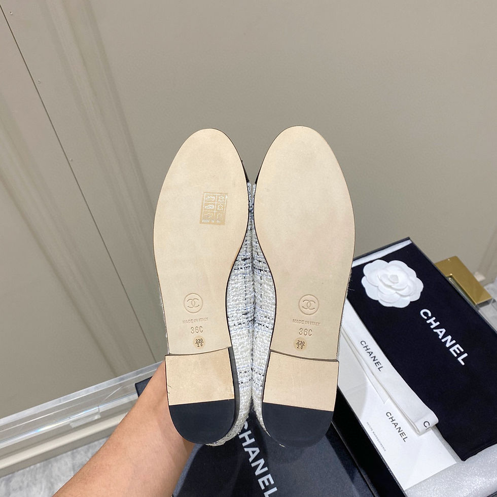 Thumbnail: Chanel Ballet Flat Shoe White & Black