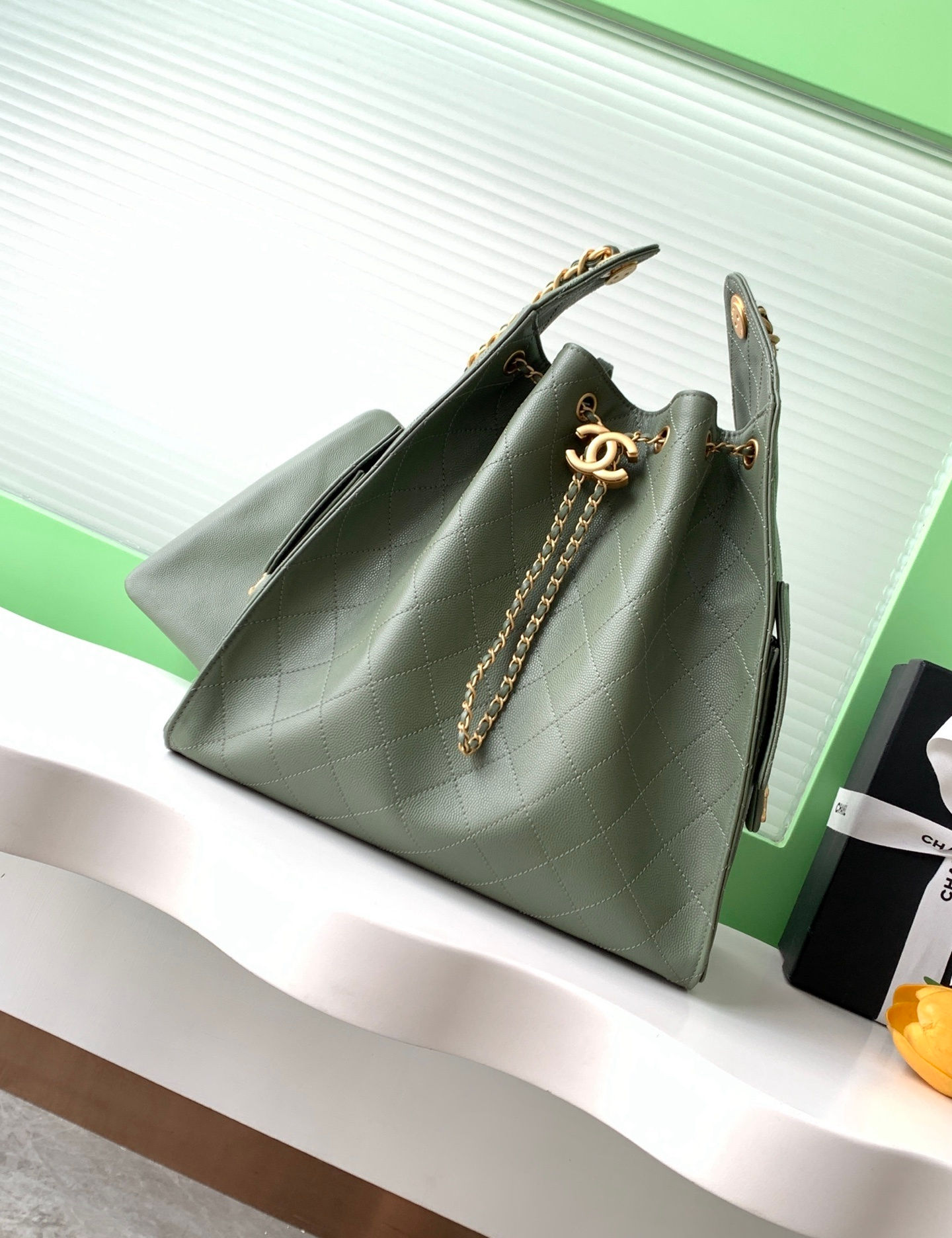 Chanel 25 Shoulder Bag Green