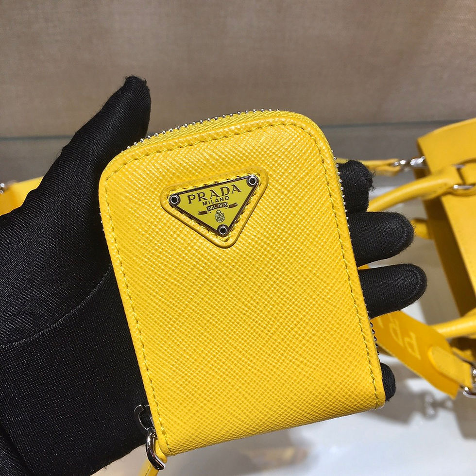 Thumbnail: Prada Galleria Saffiano Leather Bag Yellow Small