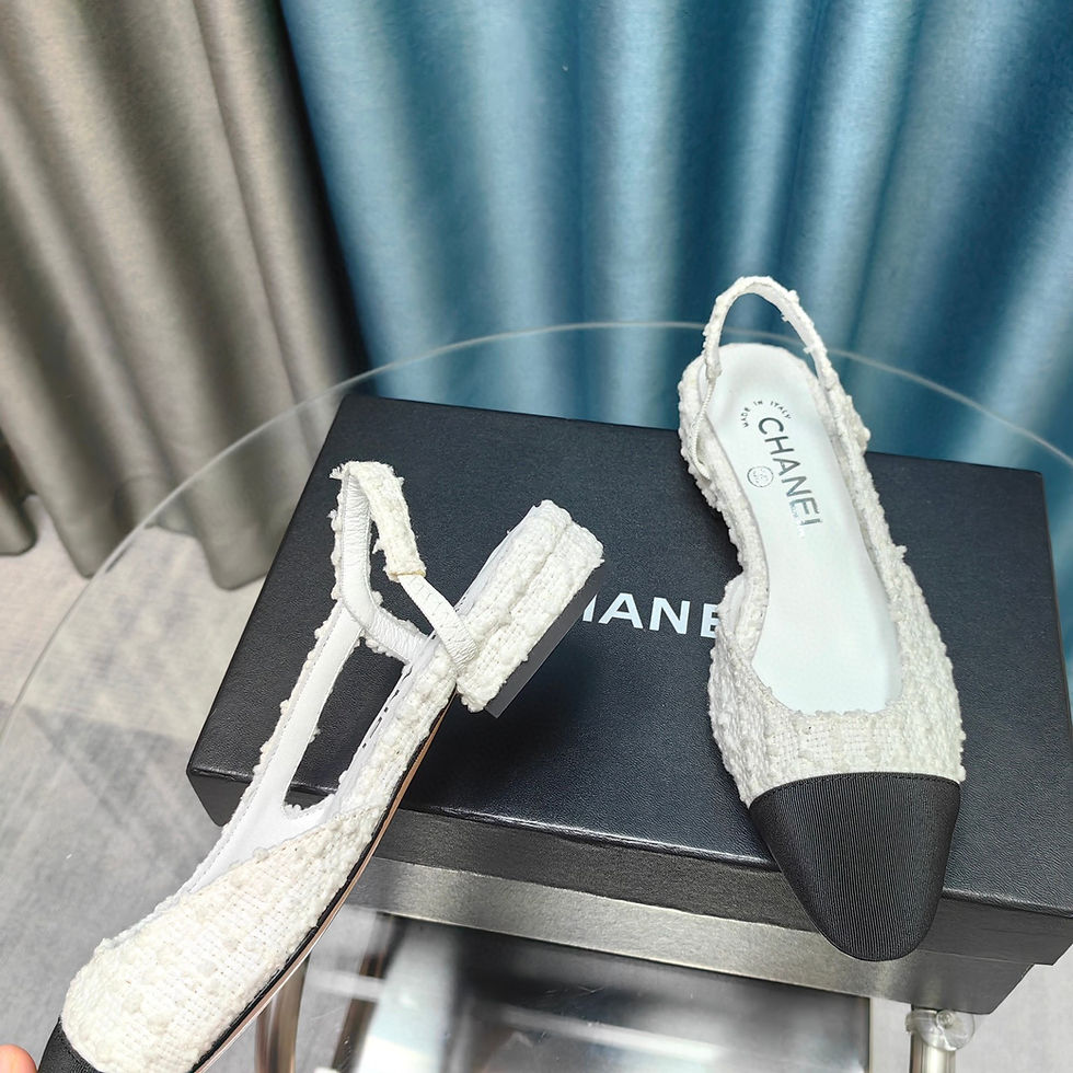 Thumbnail: Chanel Slingback Shoe Black & White