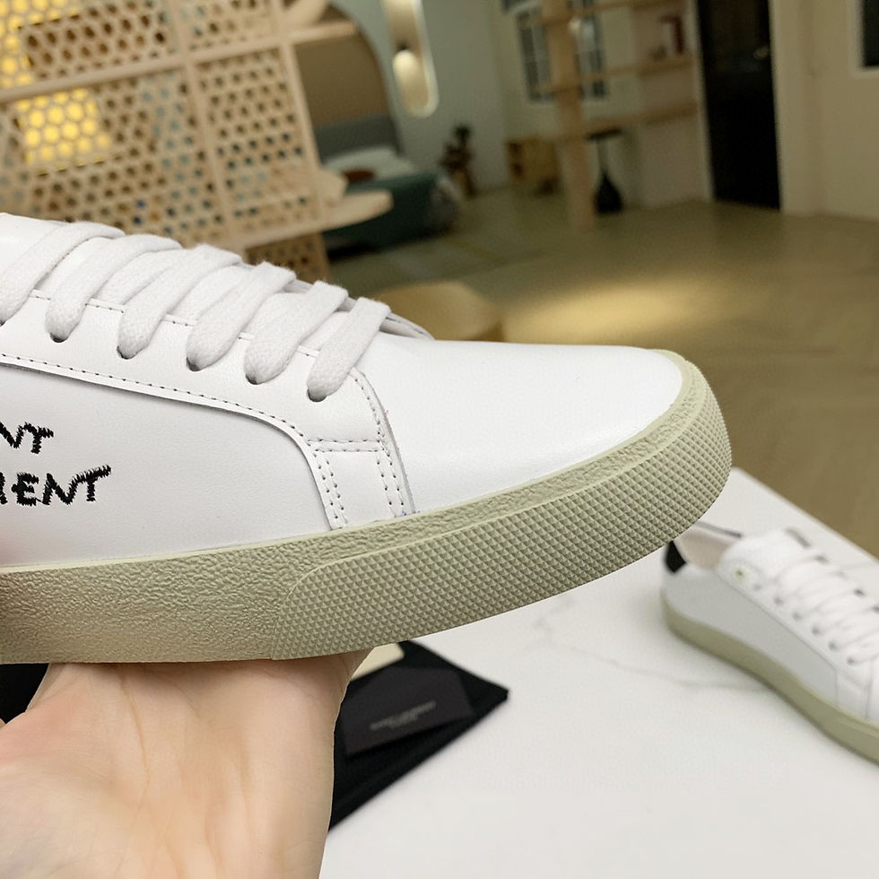 Thumbnail: YSL Logo White Black Sneakers