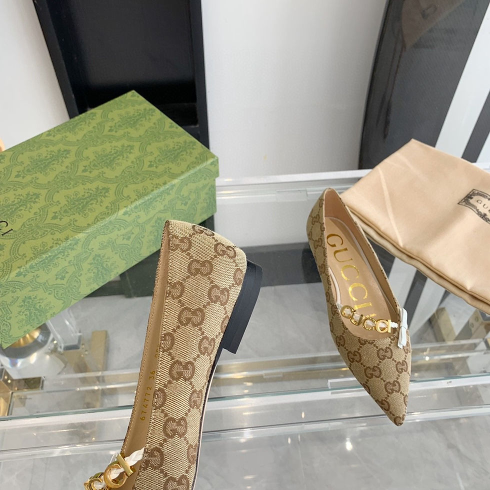 Thumbnail: Gucci Monogram Pointed Sandals Beige