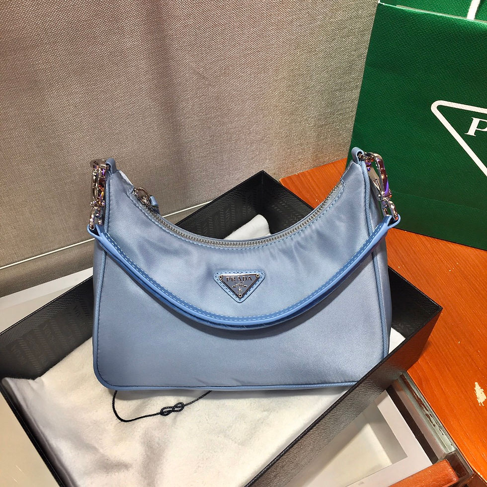 Thumbnail: Prada Shoulder Bag Blue Small
