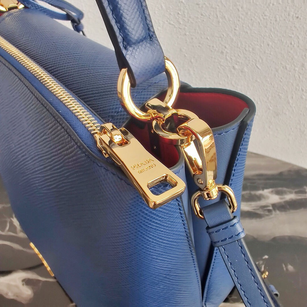 Thumbnail: Prada Two-way Bag Blue Small