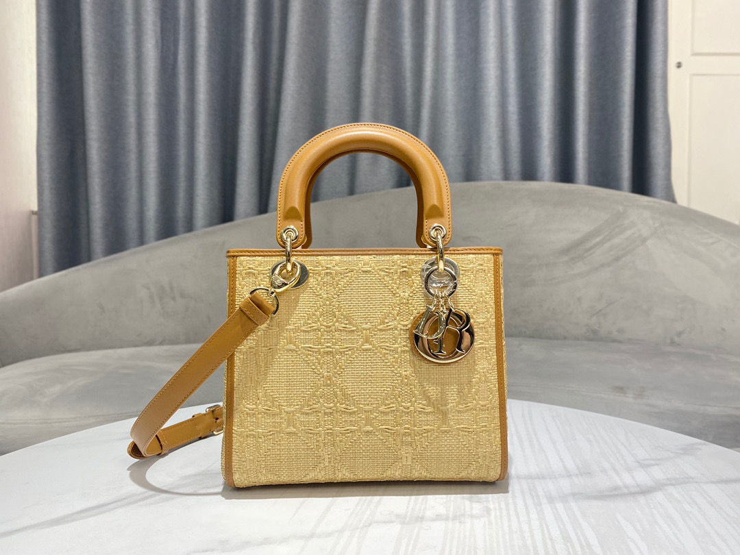 Christian Dior Lady D-Lite Handbag Brown