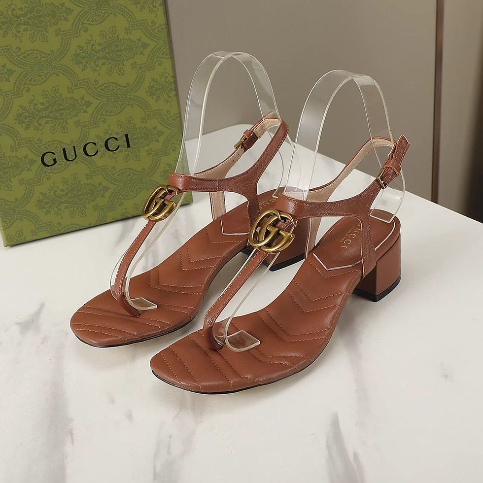 Thumbnail: Gucci Double G Sandals Brown