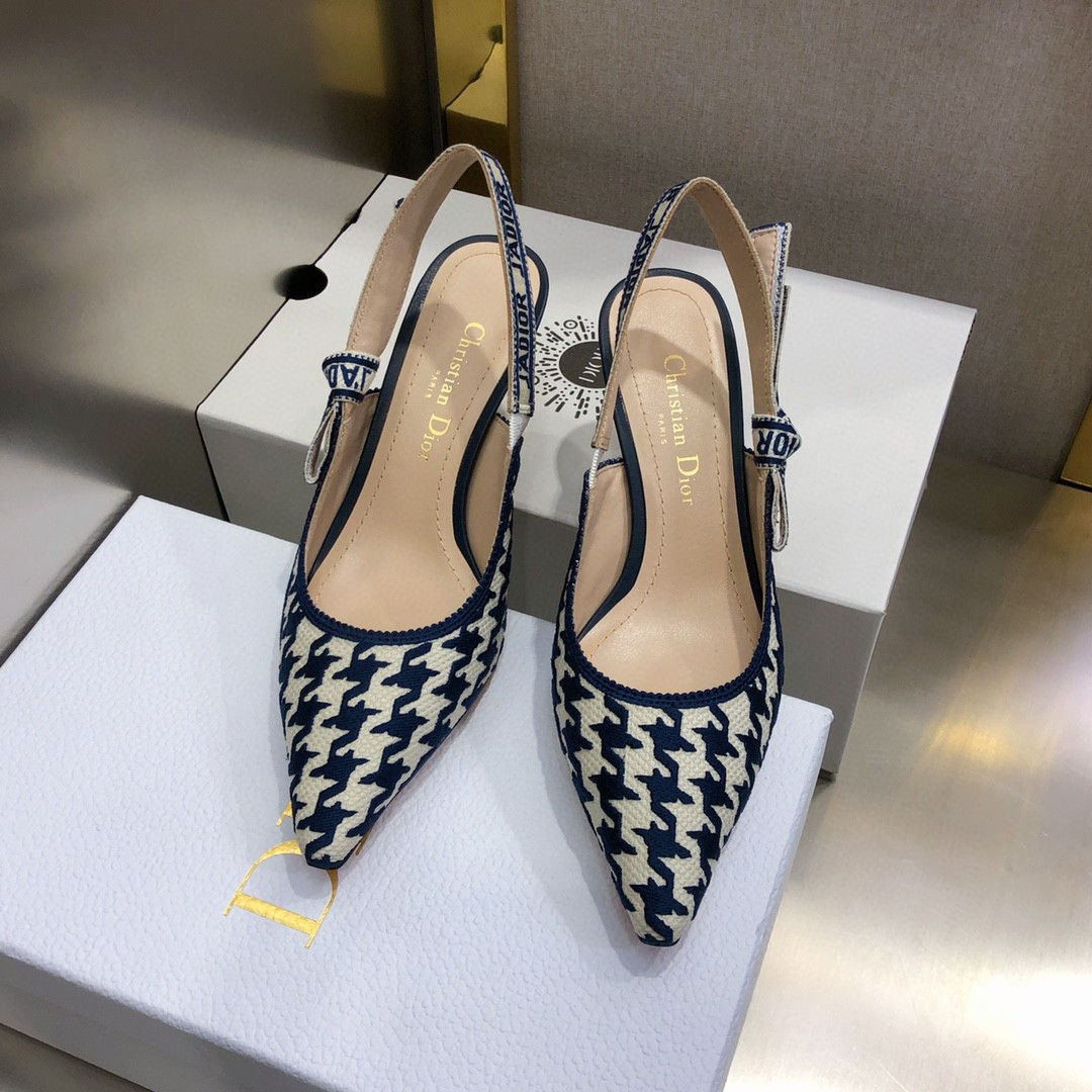 Christian Dior J'Adior Slingback Pump White & Blue