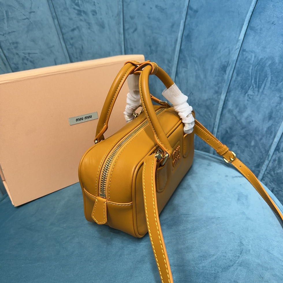 Thumbnail: Miu Miu Cognac Arcadie Handbag Orange