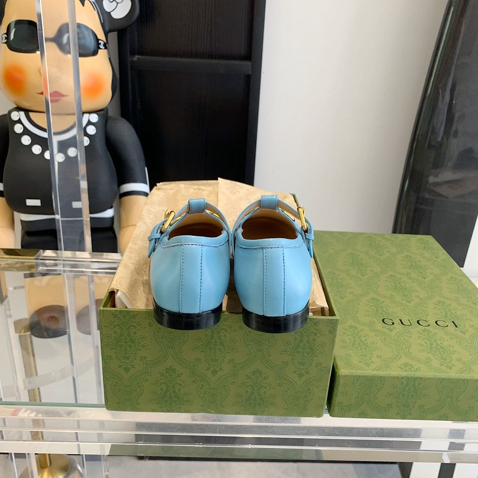 Thumbnail: Gucci Horse bit Shoes Light Blue