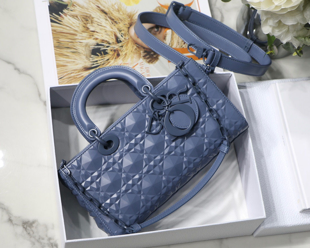 Christian Dior Lady D-Joy Handbag Blue