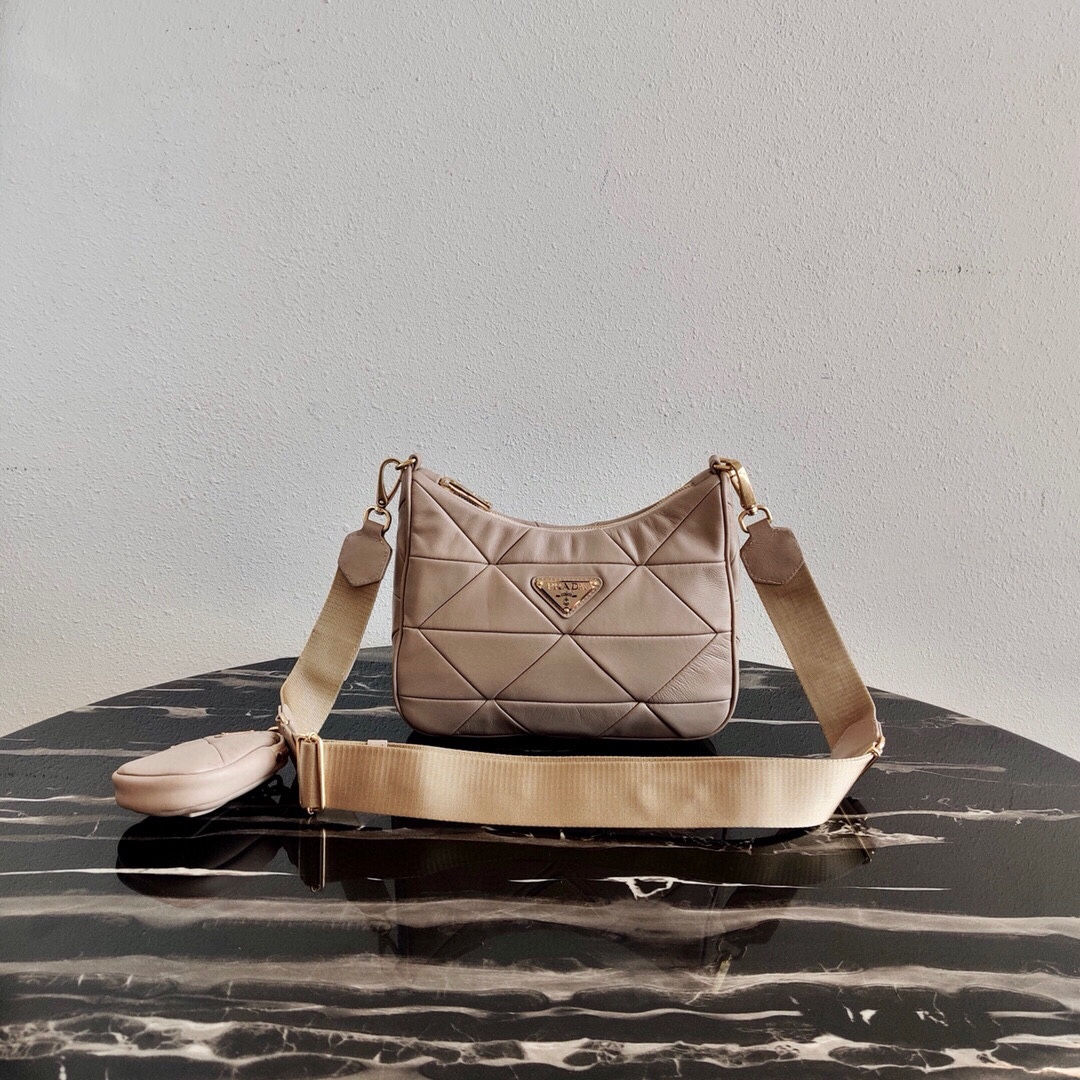 Prada Hobo Bag Beige Small