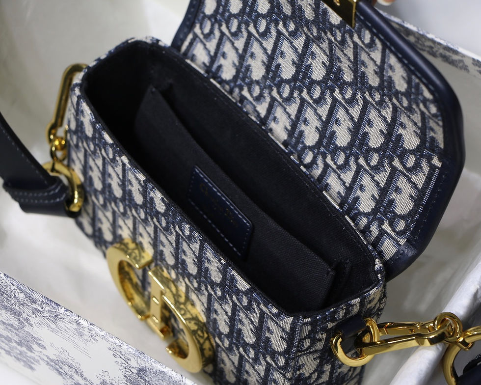 Thumbnail: Christian Dior Montaigne Box Shoulder Bag Blue