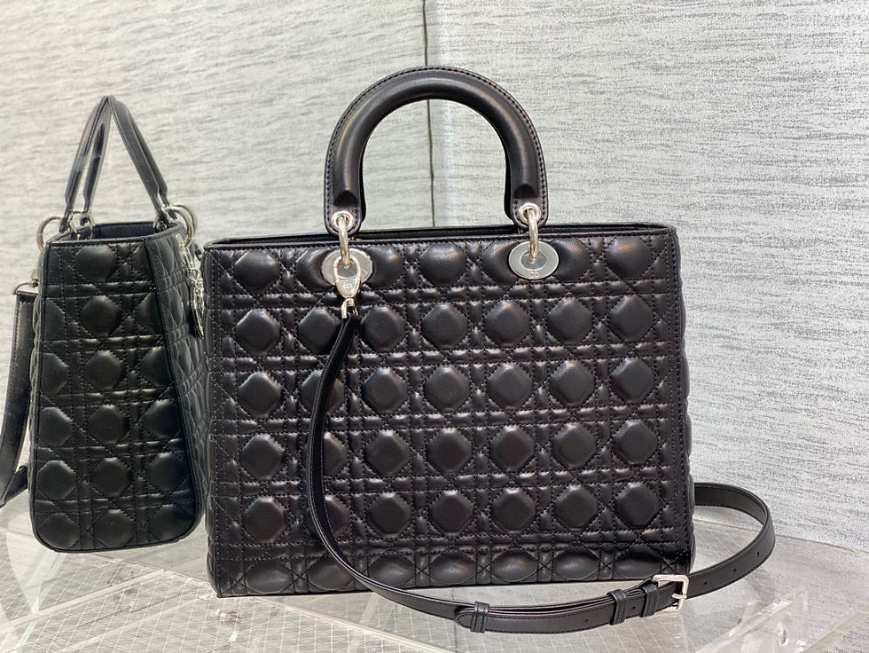 Thumbnail: Christian Dior Lady Dior Handbag Black