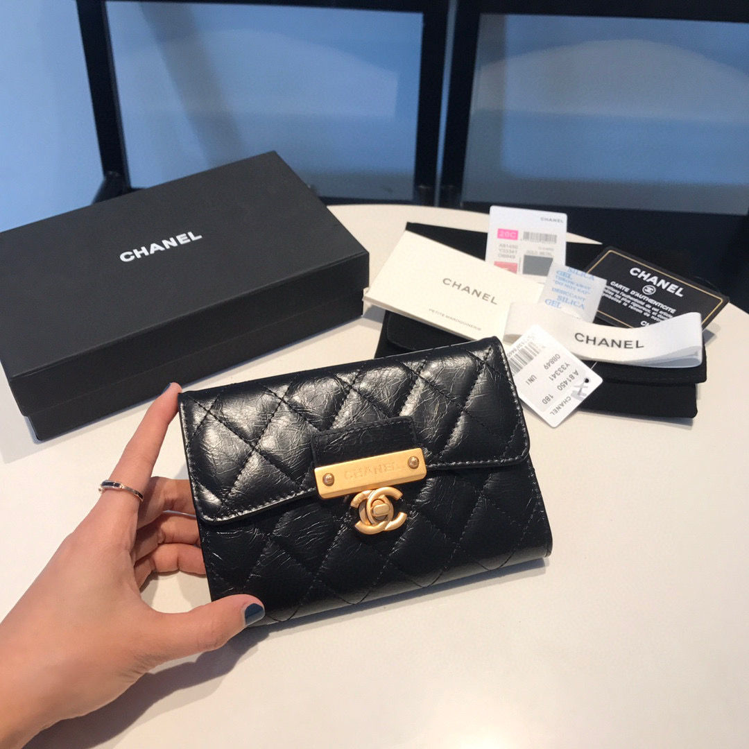 Chanel Flap Wallet Black