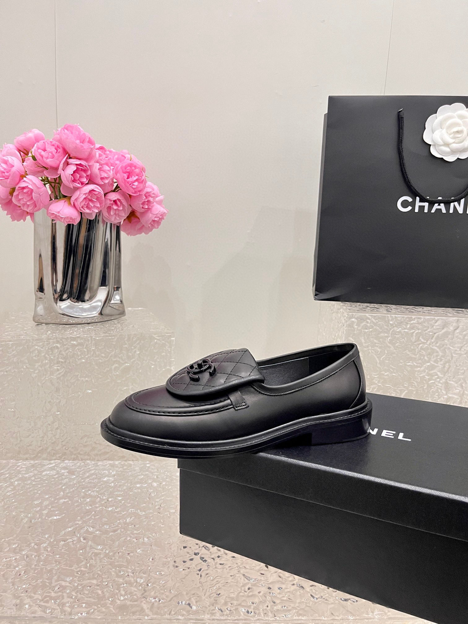 Chanel Moccasin Shoe Black