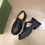 Thumbnail: Gucci Web Lace-up Interlocking G Shoes Black