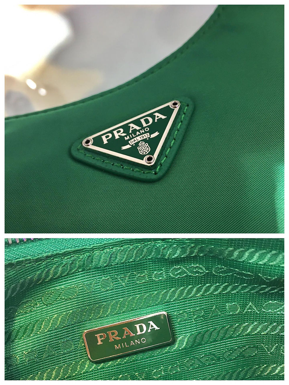 Thumbnail: Prada Shoulder Bag Green Small
