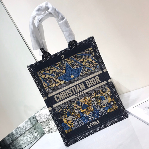 Christian Dior Star Vertical Book Tote Bag Blue Glam Bags