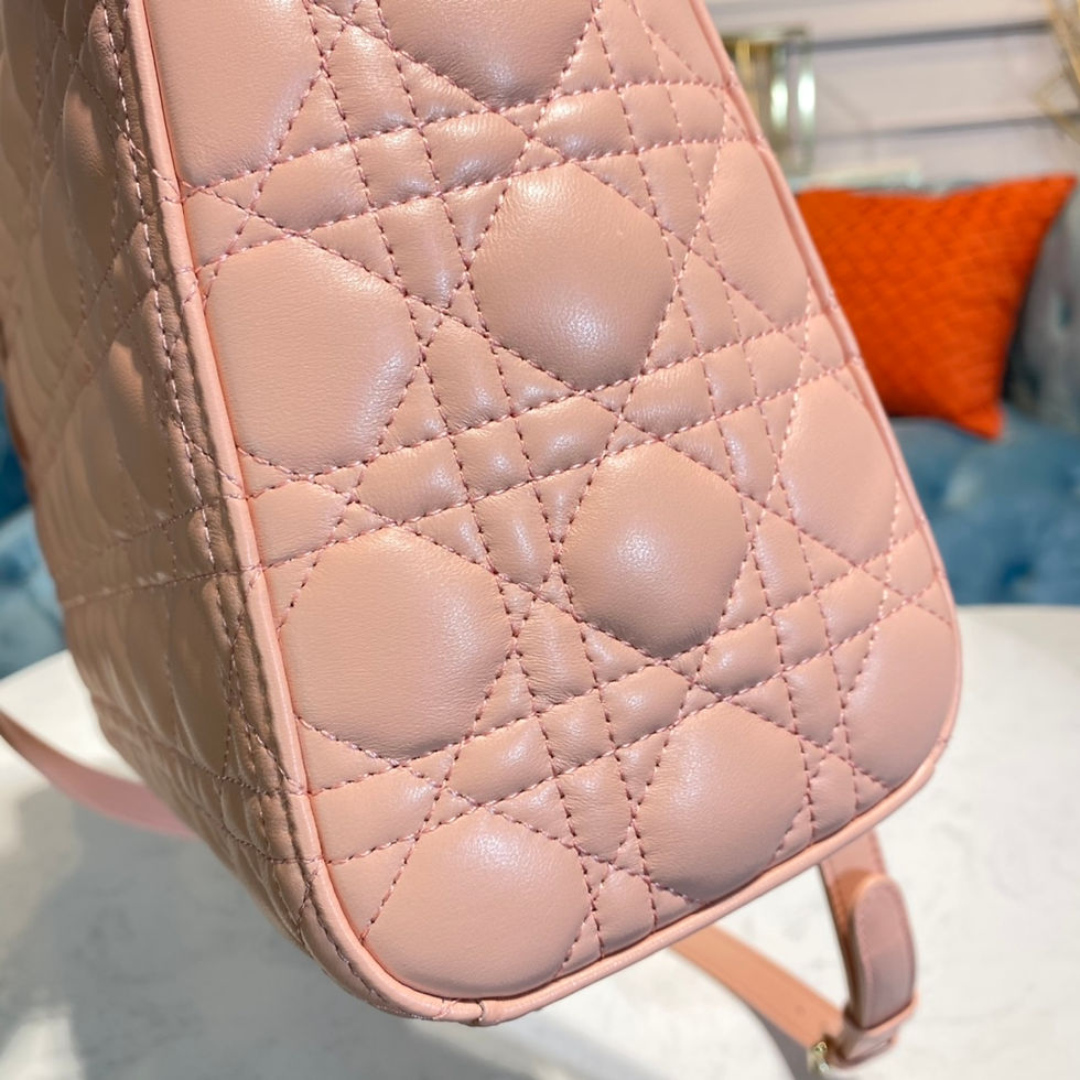Thumbnail: Christian Dior Lady Dior Handbag Pink Large