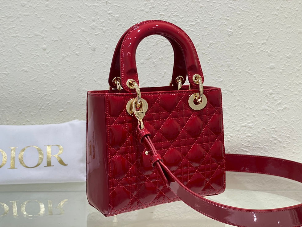 Thumbnail: Christian Dior Lady D-Sire Handbag Red