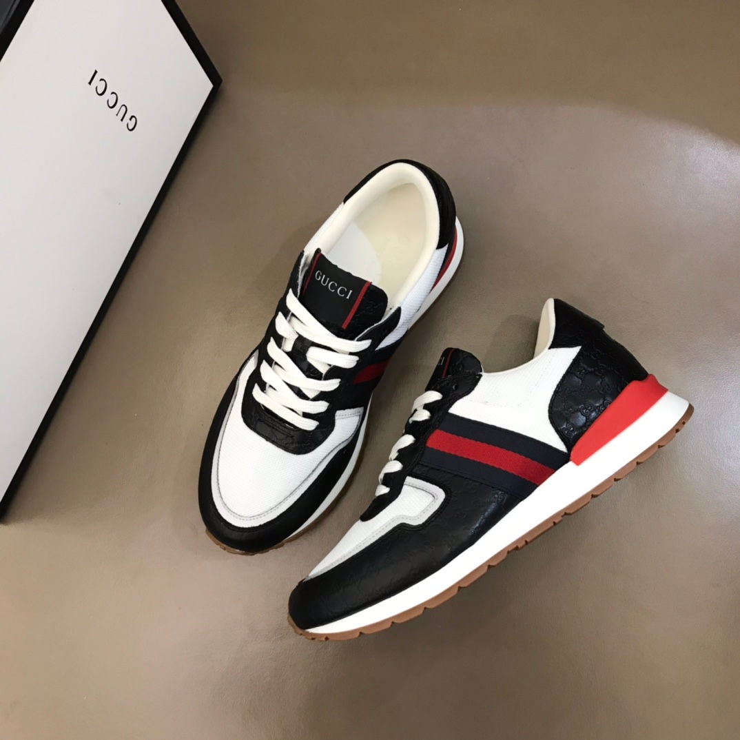 Gucci Web Monogram Rubber Sneakers Black