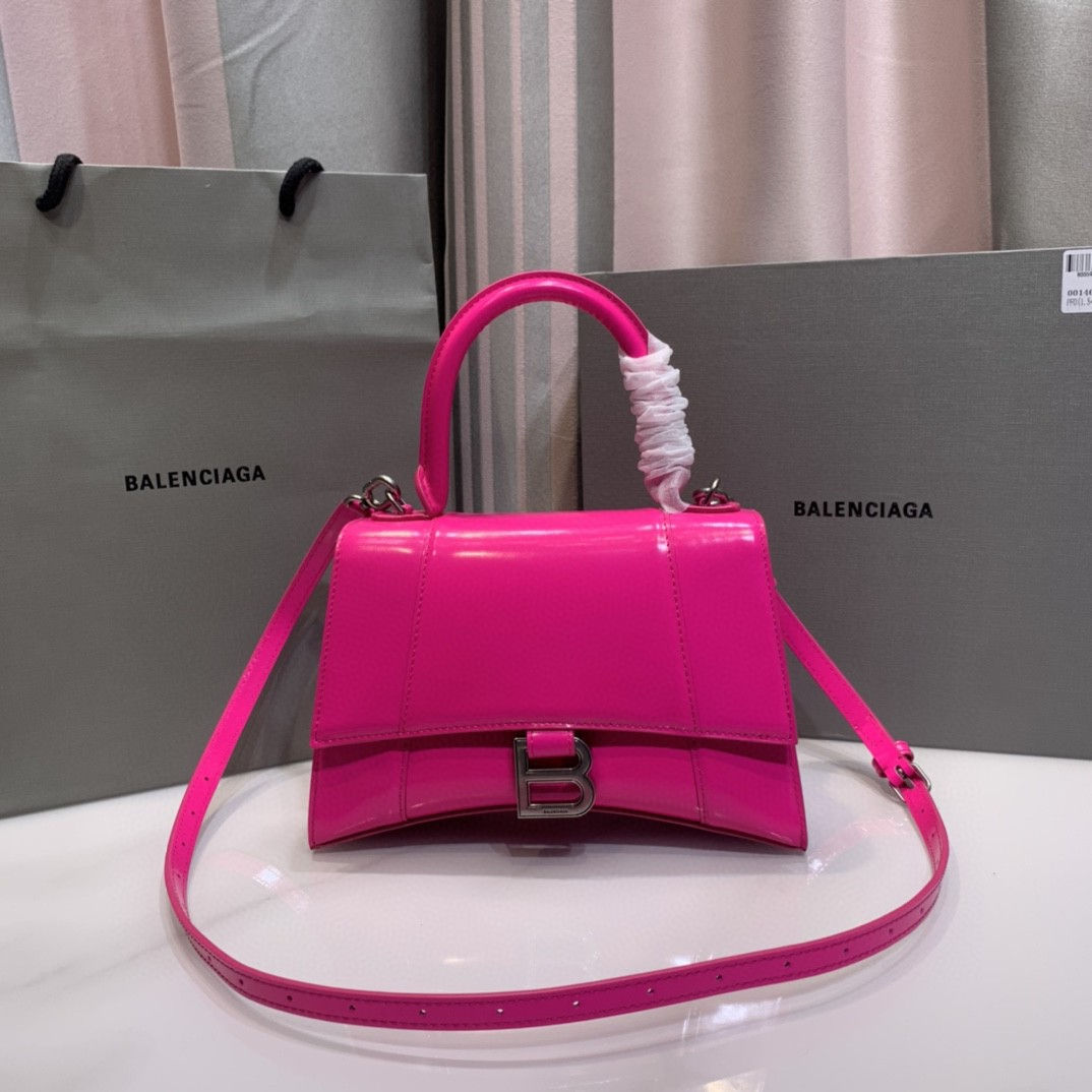 Balenciaga Hourglass Handbag Fuchsia Small